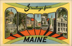 Greetings from Augusta, Maine Postcard Postcard