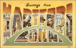 Greetings from Hartford Conn Connecticut Postcard Postcard