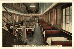 William Penn Hotel - Dining Room Harrisburg, PA Postcard Postcard