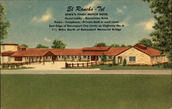 El Rancho - Tel Davenport City, IA Postcard Postcard