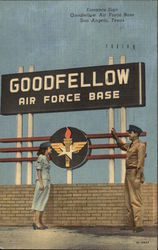 Entrance Sign - Goodfellow Air Force Base Postcard