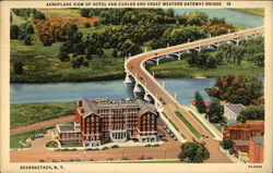 Hotel Van Curler and Great Western Gateway Bridge Postcard