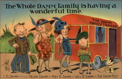 The Damm Family Trailer Postcard