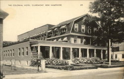 Street View of the Colonial Hotel Claremont, NH Postcard Postcard