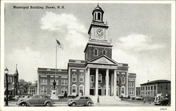 Street View of Municipal Building Dover, NH Postcard Postcard