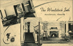 Interior Views of The Woodstock Inn Vermont Postcard Postcard