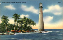 Cape Florida Light Miami, FL Postcard Postcard