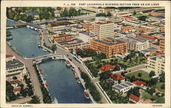 Business District from Air Liner Fort Lauderdale, FL Postcard Postcard