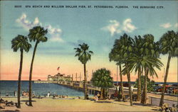 Spa Beach and Million Dollar Pier in the Sunshine City Postcard