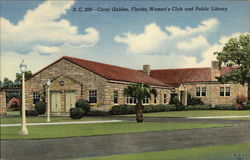 Woman's Club and Public Library Postcard