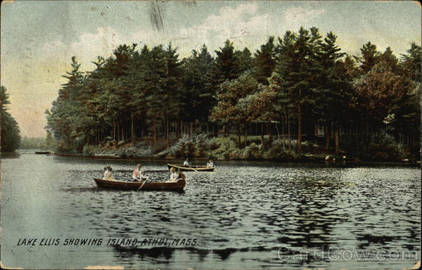 Royalty Free Image - Lake Ellis Showing Island Athol, MA