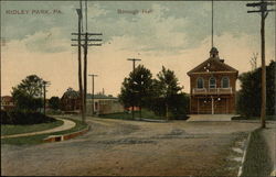 Borough Hall Ridley Park, PA Postcard Postcard