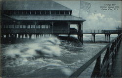 Youngs Pier - October Storm 1903 Ocean City, NJ Postcard Postcard