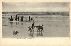 Beach Scene Ocean City, MD Postcard Postcard