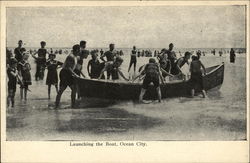 Launching the Boat Postcard