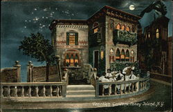 Venetian Gardens at Night Postcard