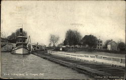 Lock Looking West Saint Georges, DE Postcard Postcard