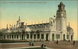 Franco-British Exhibition, London 1908 - Palace of Music Postcard