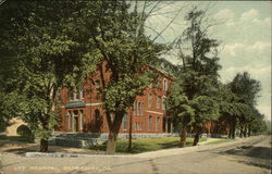 Street View of City Hospital Postcard