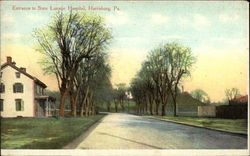 Entrance to State Lunatic Hospital Postcard