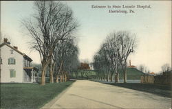 Entrance to State Lunatic Hospital Harrisburg, PA Postcard Postcard