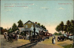 Methods of Traveling To and From Harrisburg in Days Gone By Pennsylvania Postcard Postcard