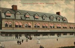 Pennsylvania Railroad Station Harrisburg, PA Postcard Postcard