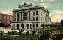 Philadelphia & Reading R. R. Station Harrisburg, PA Postcard Postcard