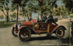 Fire Department Chief Harrisburg, PA Postcard Postcard