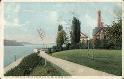 Harrisburg Water Works and Plaza Pennsylvania Postcard Postcard