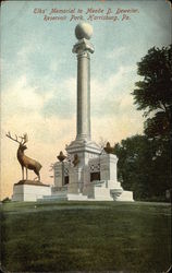 Elks' Memorial to Meade D. Deweiler, Reservoir Park Harrisburg, PA Postcard Postcard