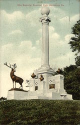 Elks Memorial, Reservoir Park Harrisburg, PA Postcard Postcard