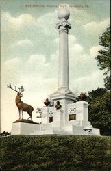 Elks Memorial, Reservoir Park Harrisburg, PA Postcard Postcard