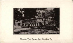 Miniature Train, Paxtang Park Harrisburg, PA Postcard Postcard