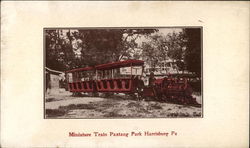 Miniature Train, Paxtang Park Postcard