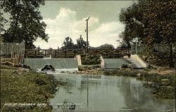 Dam of Paxtang Lake in Paxtang Park Harrisburg, PA Postcard Postcard