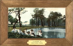 A Scene in Paxtang Park Harrisburg, PA Postcard Postcard