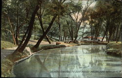 Looking towards the Boat House, Paxtang Park Postcard