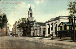 Elm Street View Springfield, MA Postcard Postcard