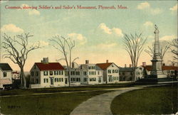 Common showing Soldiers and Sailors Monument Postcard