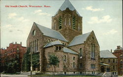 Old South Church Worcester, MA Postcard Postcard