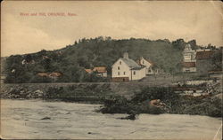 River and Hill Orange, MA Postcard Postcard