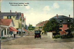 Main Street Looking North Vineyard Haven, MA Postcard Postcard