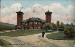 Northfield Seminary, The Auditorium and Grounds East Northfield, MA Postcard Postcard