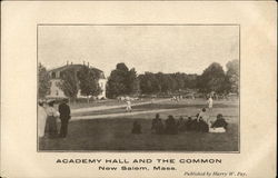 Academy Hall and The Common New Salem, MA Postcard Postcard