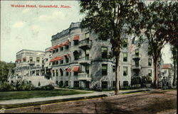 Weldon Hotel Greenfield, MA Postcard Postcard