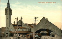 Union Depot Worcester, MA Postcard Postcard