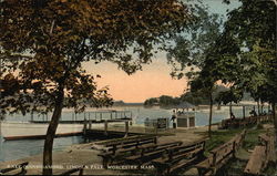 Lake Quinsigamond, Lincoln Park Worcester, MA Postcard Postcard