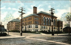 High and Latin School Postcard