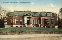 Public Library Brookline, MA Postcard Postcard